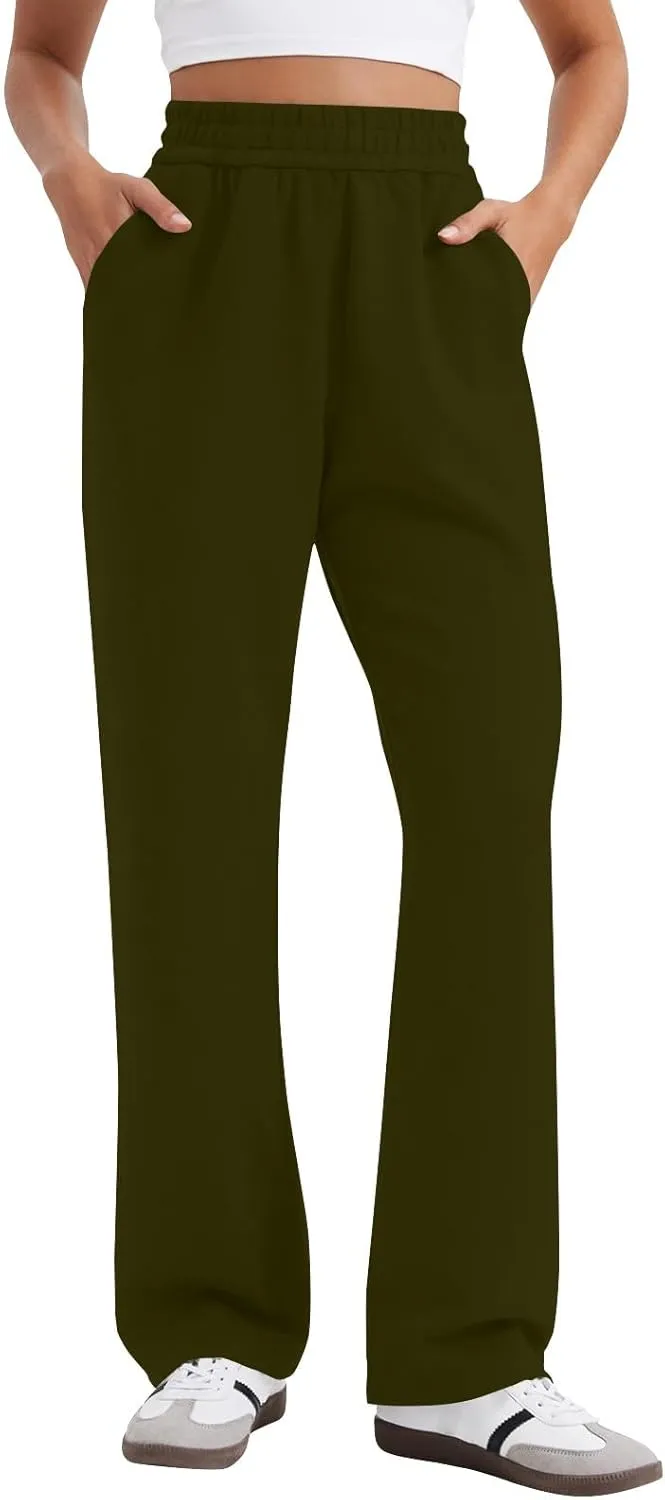 Womens Sweatpants with Pockets Soft Baggy Modal Drawstring Waist Wide Leg Pants Outdoor Workout Pants