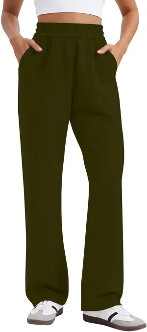 Womens Sweatpants with Pockets Soft Baggy Modal Drawstring Waist Wide Leg Pants Outdoor Workout Pants