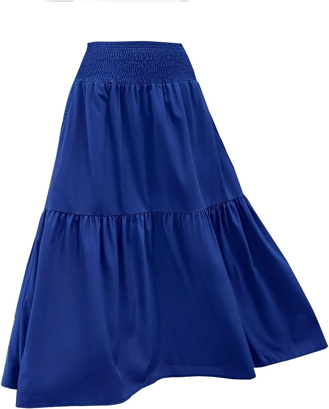 XOWRTE Women's Lace Cotton Linen Skirt Waist A Line Beach Flowy Long Skirts Skirt Cover Ups for Swimwear Women