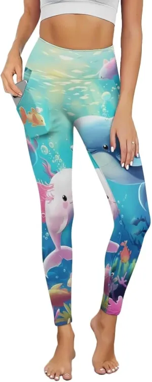 Yoga Pants Women Plus Size Leggings with Pockets Tummy Control Activewear Leggings for Womens