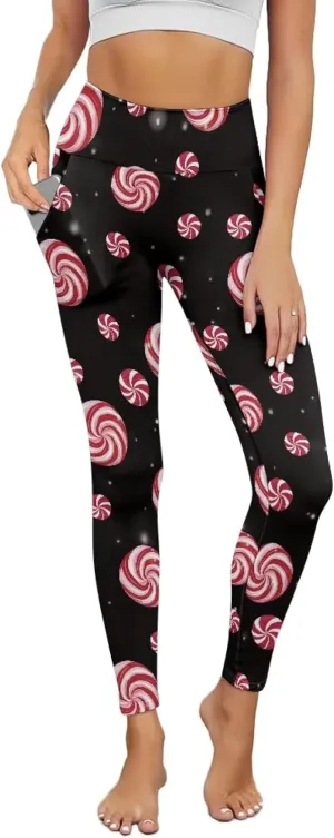 Yoga Pants Women Plus Size Leggings with Pockets Tummy Control Activewear Leggings for Womens