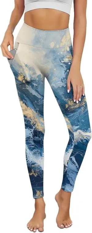 Yoga Pants Women Plus Size Leggings with Pockets Tummy Control Activewear Leggings for Womens