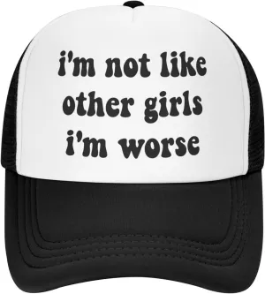 You Find It Offensive? I Find It Funny Trucker Hats for Women Black Men Retro Trucker Black Hats for Men