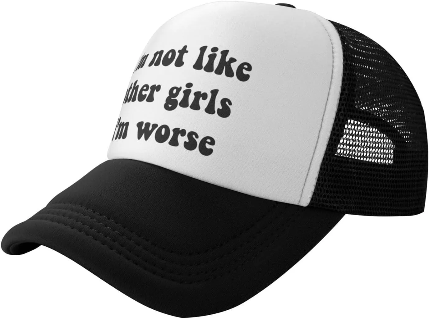 You Find It Offensive? I Find It Funny Trucker Hats for Women Black Men Retro Trucker Black Hats for Men