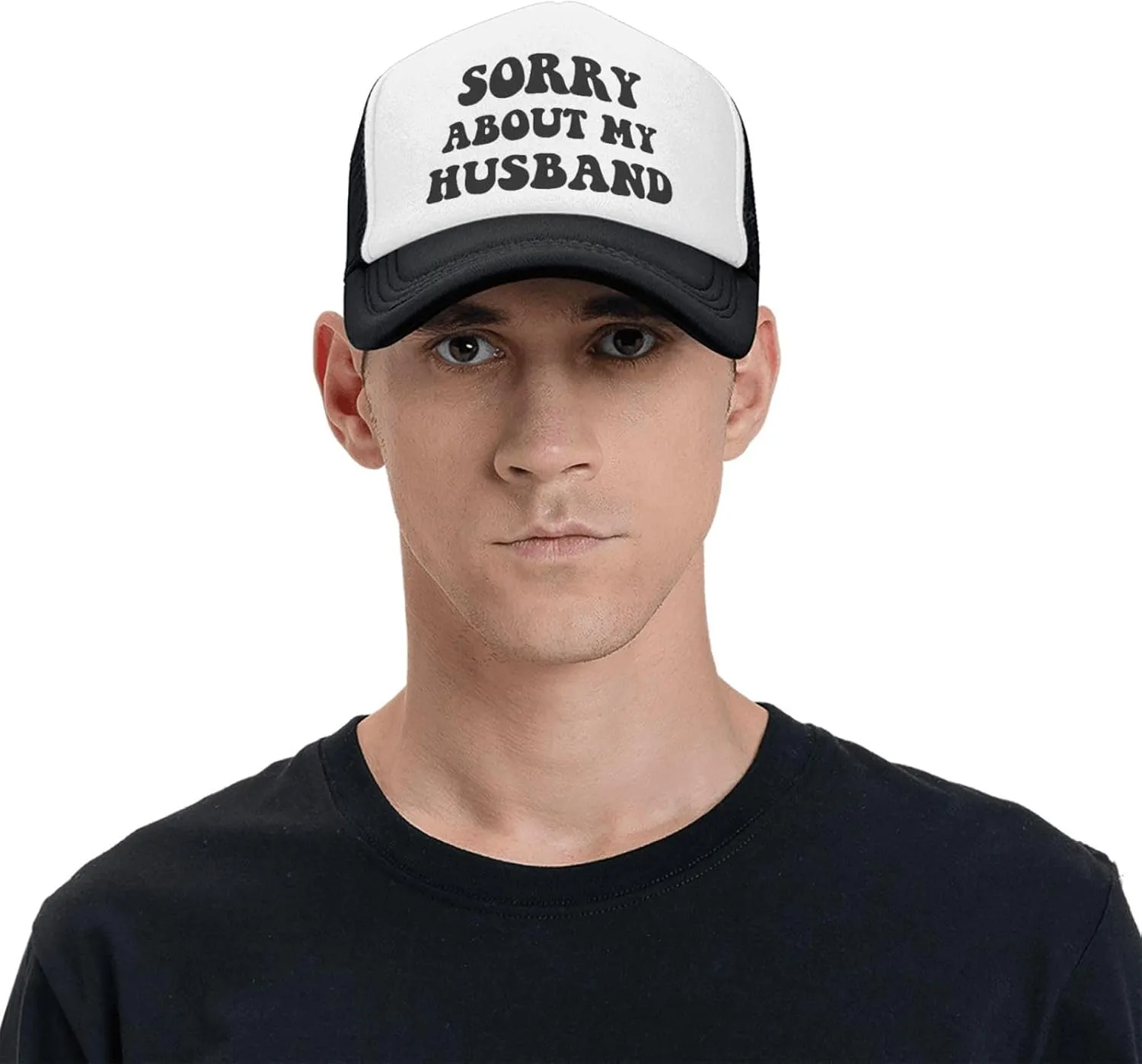You Find It Offensive? I Find It Funny Trucker Hats for Women Black Men Retro Trucker Black Hats for Men