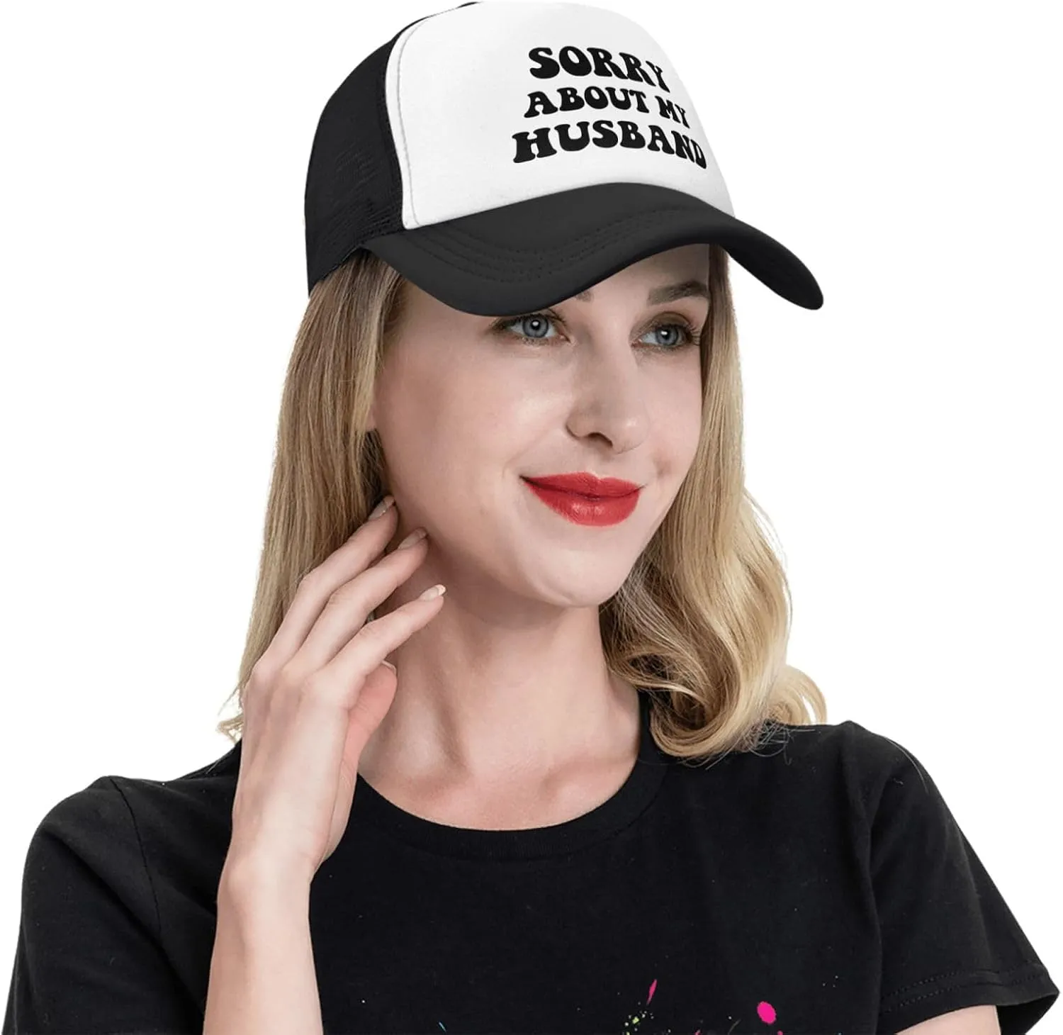 You Find It Offensive? I Find It Funny Trucker Hats for Women Black Men Retro Trucker Black Hats for Men