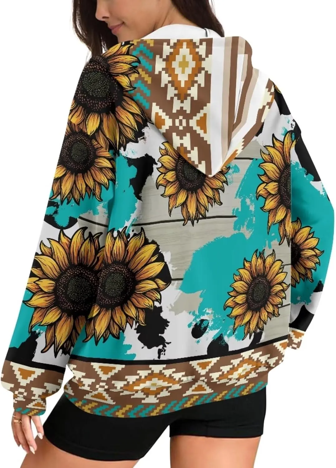 Zipper Hoodies for Women Oversized Sweatshirt with Pockets Sweater Hooded Sweatshirt Fall Clothes Activewear