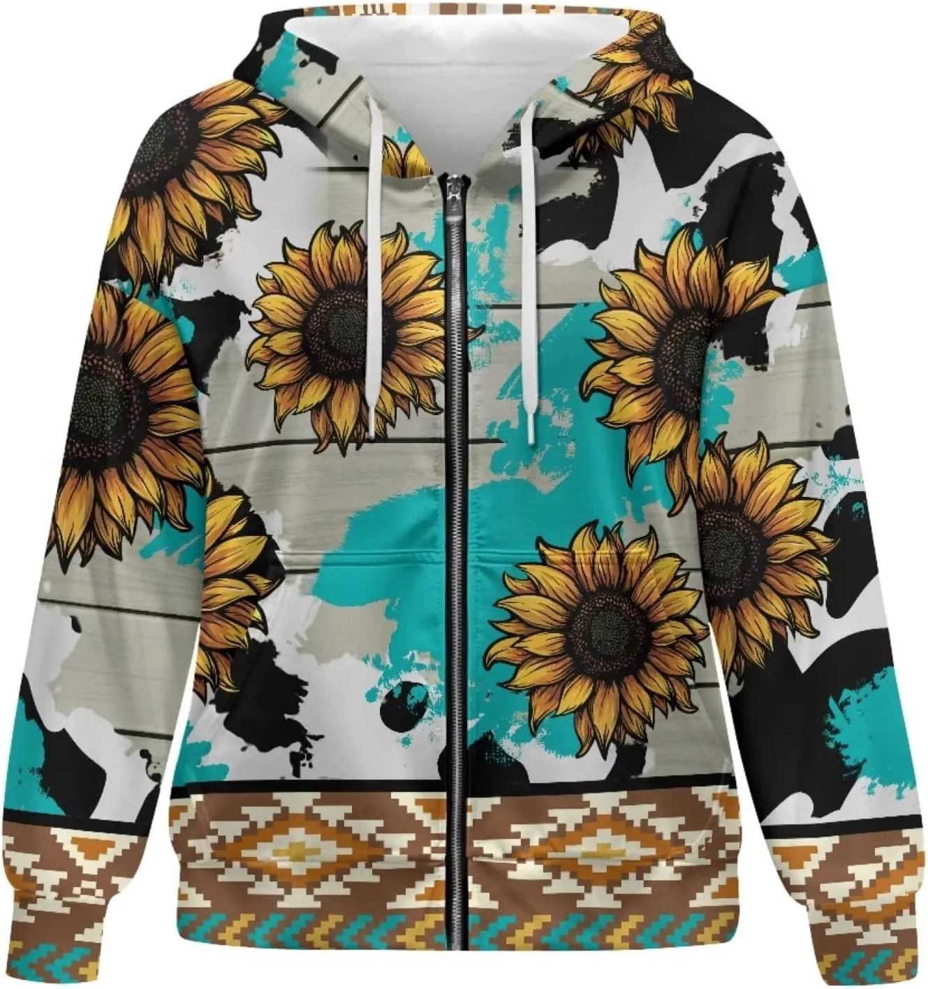 Zipper Hoodies for Women Oversized Sweatshirt with Pockets Sweater Hooded Sweatshirt Fall Clothes Activewear